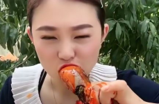 东北吃八爪鱼小姐姐,东北小姐姐的八爪鱼美食传奇